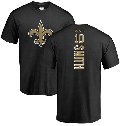 Men New Orleans Saints Black Tre Quan Smith Backer NFL Football #10 T Shirt->nfl t-shirts->Sports Accessory